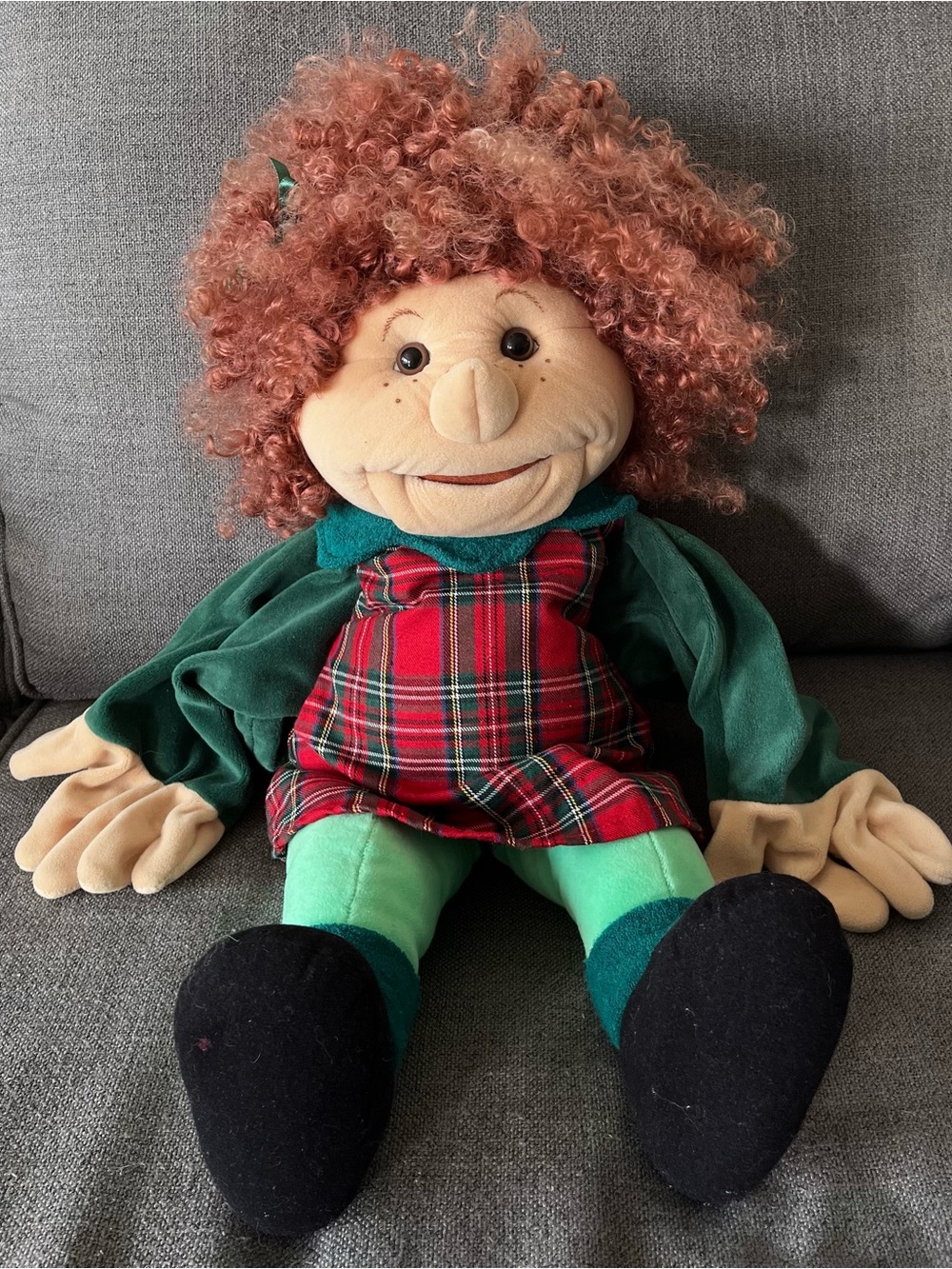 Folkmanis Red Curly Haired Full Body Girl Puppet